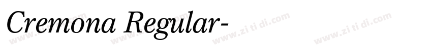 Cremona Regular字体转换